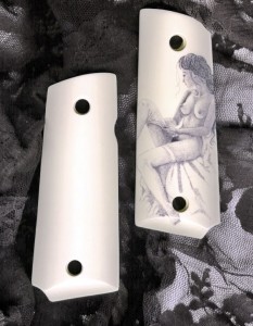 Nude on 1911 Bonded Ivory Grips