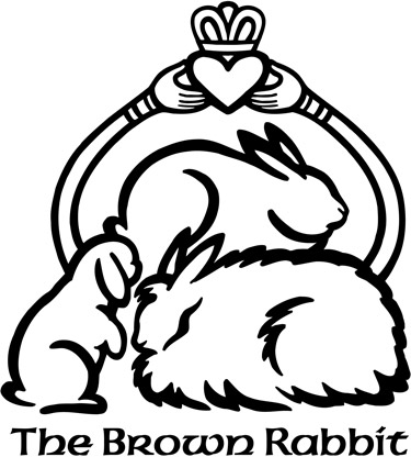 Brown Rabbit Farm Logo with hollow arms variation