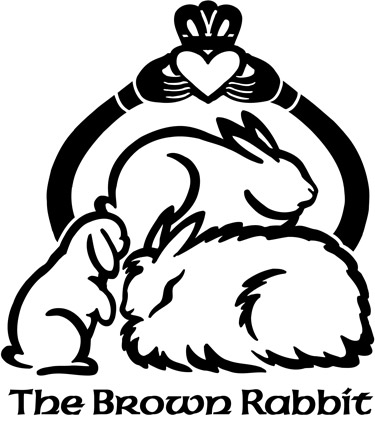 Brown Rabbit Farm Logo with solid arms variation