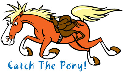 Miles the Pony in saddle (MCTA mascot)