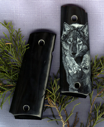 Leaping Wolf 1911 Grips